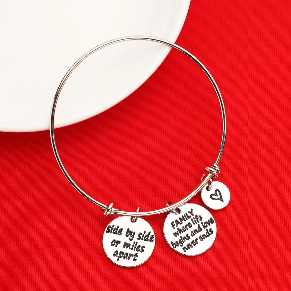 Расширяемый Шарм-браслет с изображением семейного дерева где начинается жизнь и