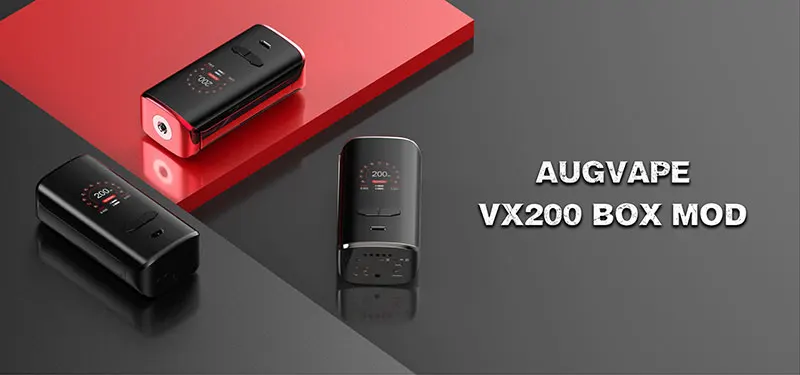 Augvape VX200 коробка мод 200 Вт 1,3 дюймов дисплей двойной 18650 батарея контроль температуры большая кнопка огня электронная сигарета моды