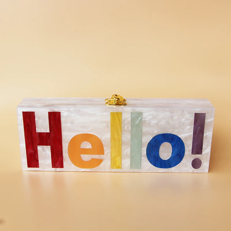 Персонализированная акриловая сумка-клатч из плексигласа на заказ женский клатч