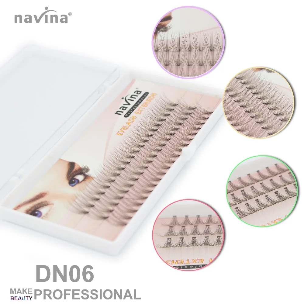 Navina более густые сильные стерео шелковые накладные ресницы для макияжа завитки C