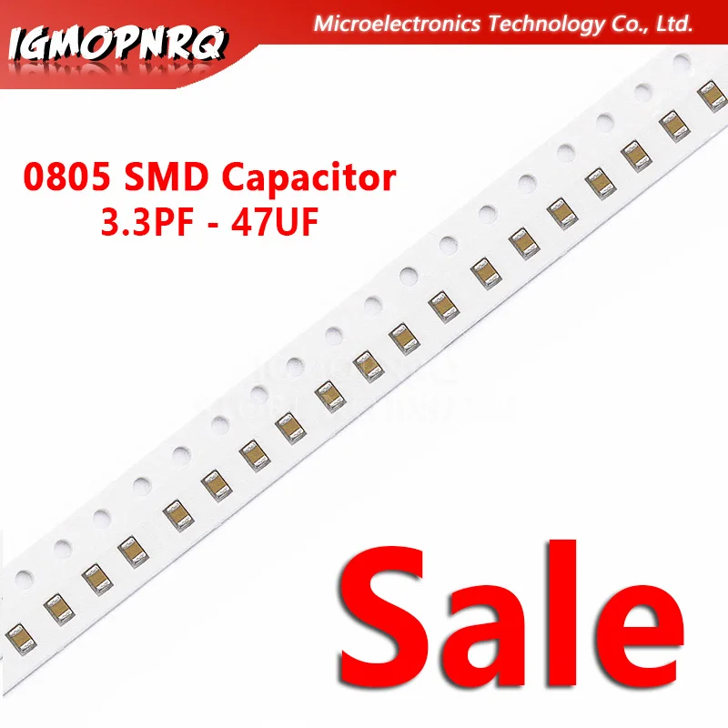 100 шт. 3.3PF 47 мкФ 0805 SMD 100V X7R 10% 100nf 0 1 104K 104 22 4 7 10 10NF Керамика конденсатор с алюминиевой