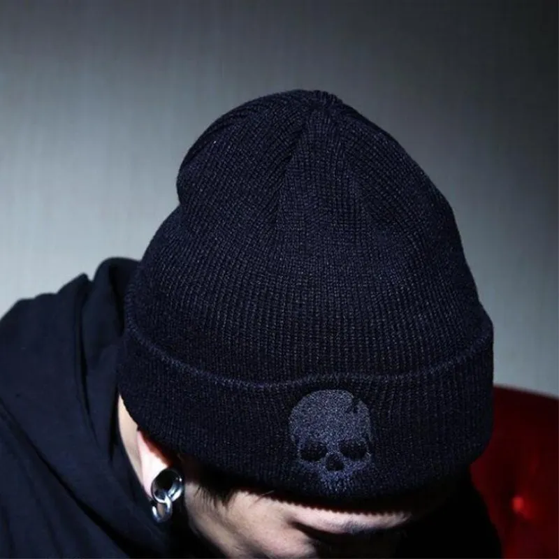Seioum унисекс акриловая трикотажная шапка зимние шапки Череп Стиль Skullies& Beanies для женщин и мужчин 3 цвета Теплая Зимняя кепка