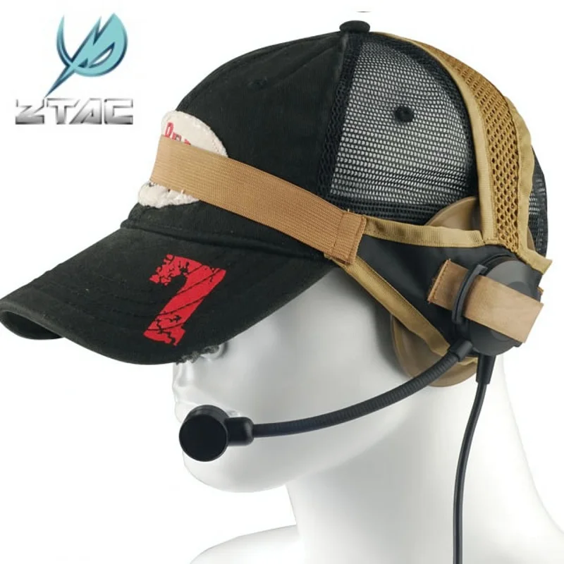 Тактическая гарнитура Z Selex TASC1 мягкие военные наушники Ztac Airsoft гарнитуры