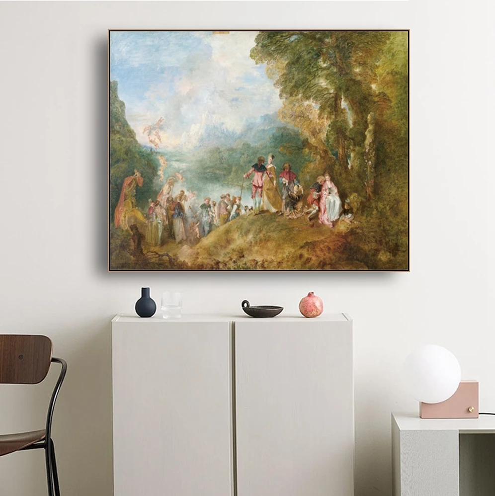 

The Embarkation for Cythera Canvas Painting Calligraphy Poster Prints Living Room House Wall Decor Art Home Decoration Picture