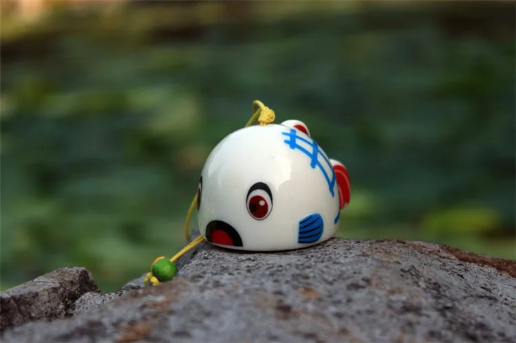 Японский стиль Lucky Fish Wind Chime Wind Bell, керамические изделия, украшение для дома, ручная работа, ветряная колокольчик, настенный, для детей, подарки на день рождения
