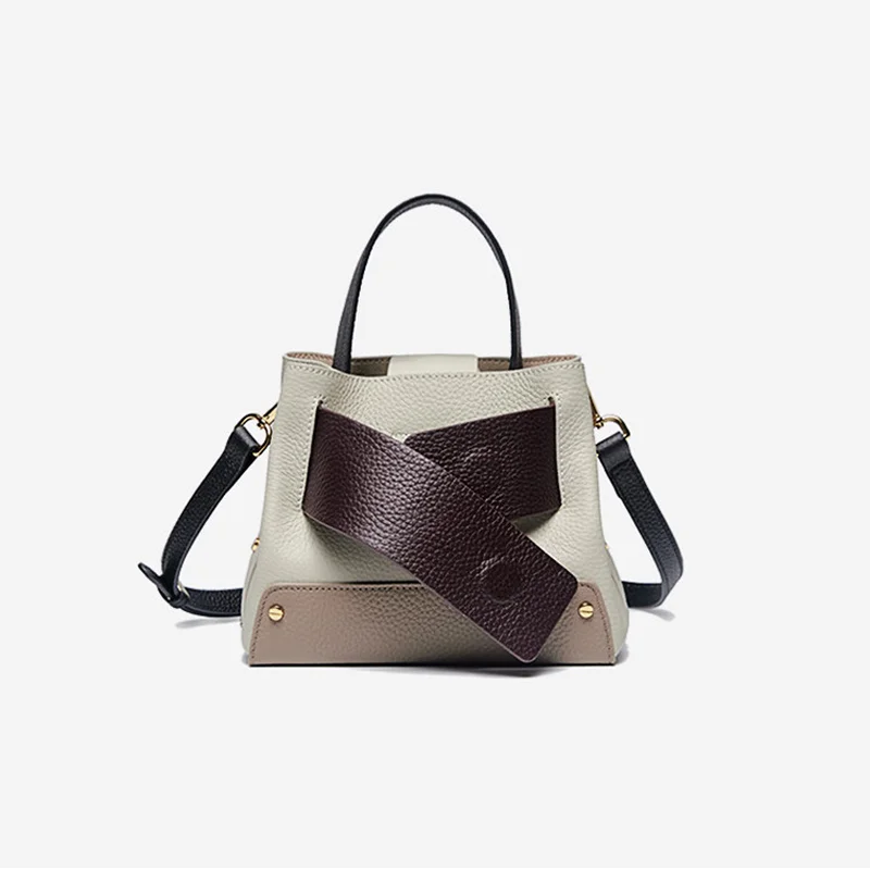 Кожаная сумка на осень и зиму 2018 новая одно плечо с подходящими цветами|Сумки