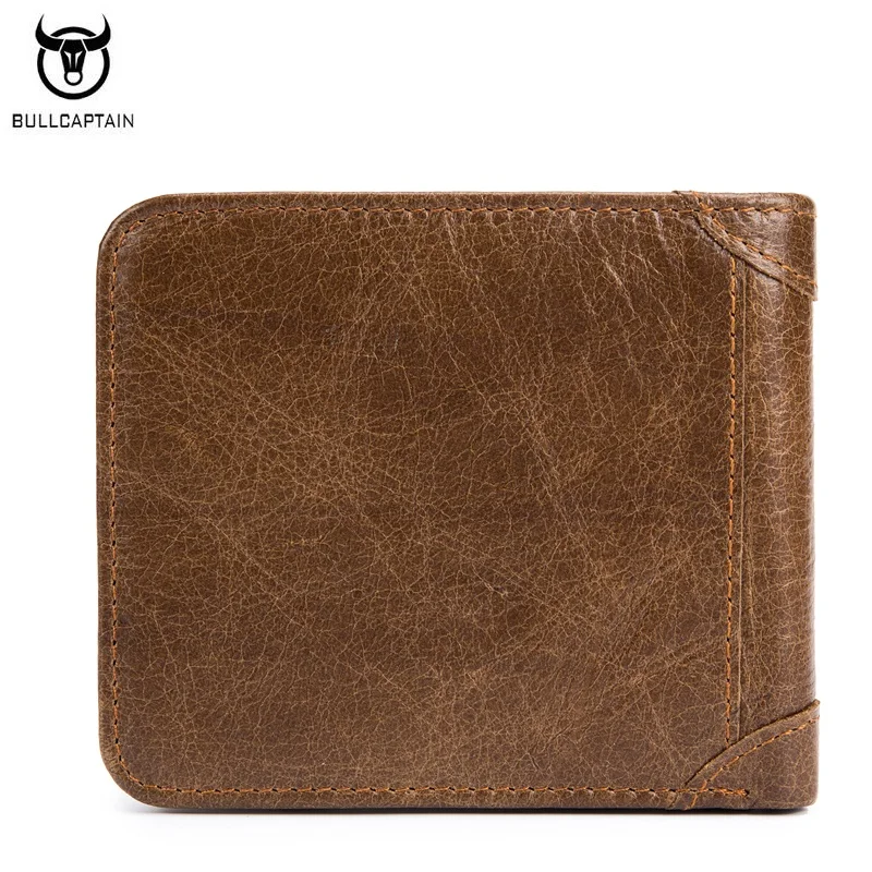 BULLCAPTAIN Новое поступление Для мужчин кошельки из натуральной кожи ретро досуг