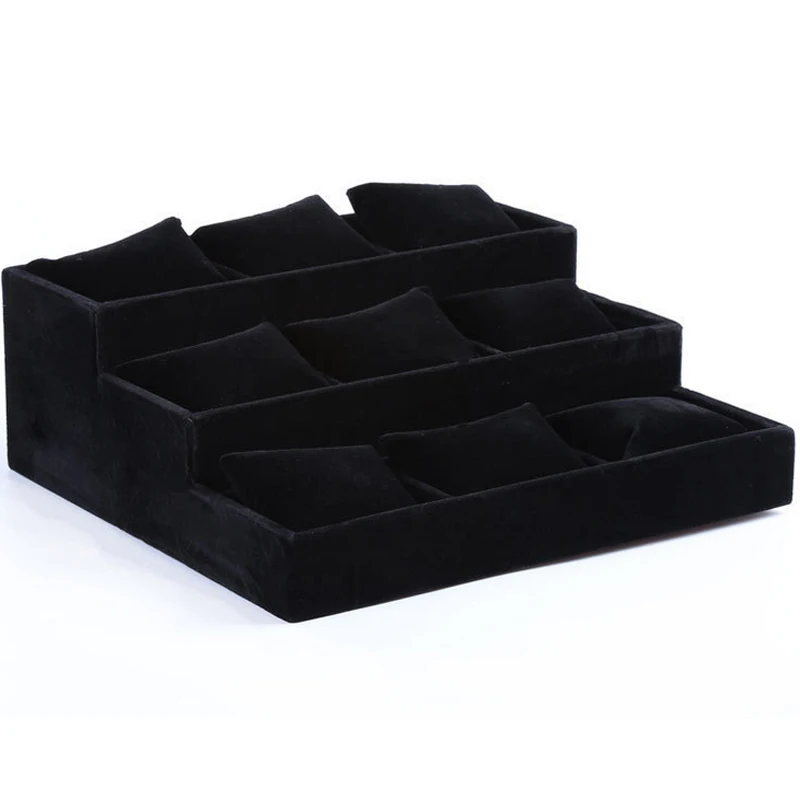 Лидер продаж 2016 Черный Бархатный браслет дисплей подставка для часов держатель