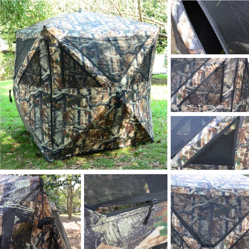 Всплывающие портативные 2 человека наземные охотничьи жалюзи с видом на 360