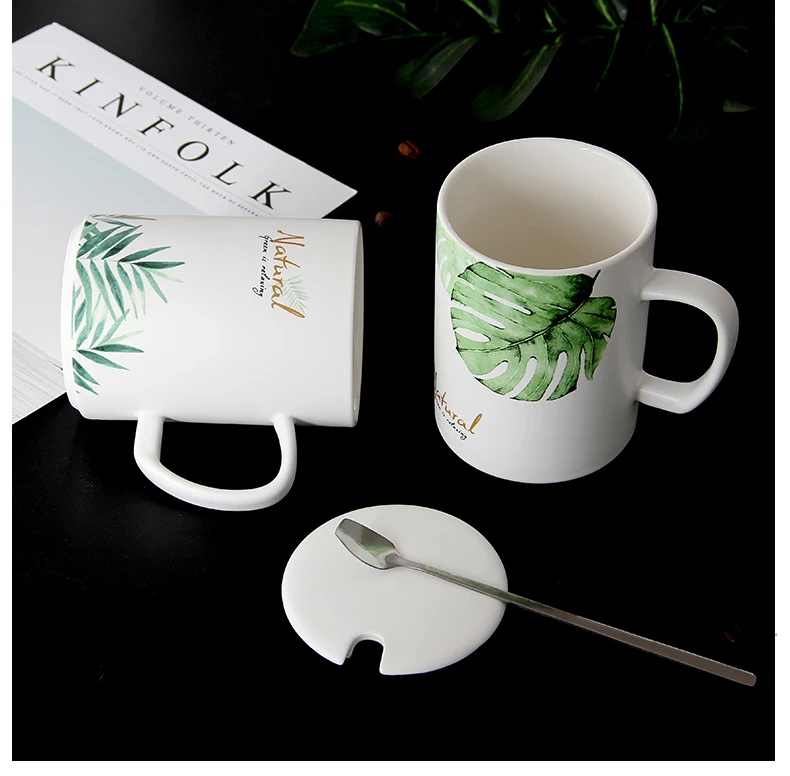 OUSSIRRO 400ml Ceramic Cup Kit Porcelain Constellation Theme LuckyMerry Christmas Mug with Gift Box Christmas Gift for Friends