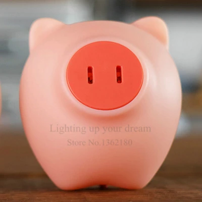 pink pig warm white Свет Управление лампа милый поросенок светодиодный ночник многофункциональный 2 режима мягкие Ночные светильники с переключатель для детей Спальня детская комната - Испускаемый цвет: pink pig warm white