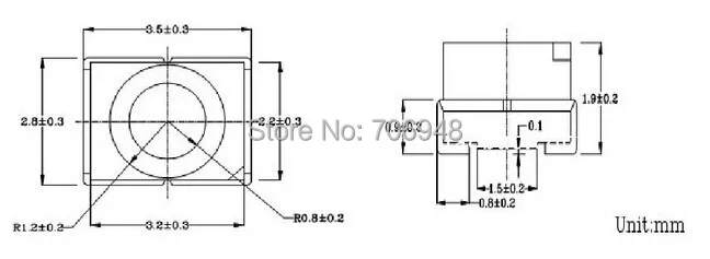 50 шт./партия, светочувствительный резистор LDR smd 3528 фоторезистор