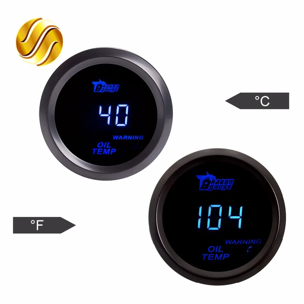 Дракон автомобильный измерительный прибор 2 &quot52 мм Температура масла синий