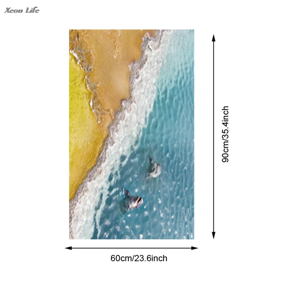 Горячая продажа 3D пляжный пол наклейка на стену съемные настенные наклейки