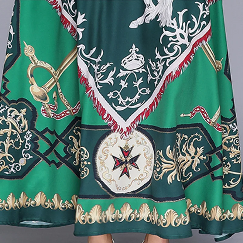 Винтажное женское длинное платье 2019 летнее новое с круглым вырезом и длинным
