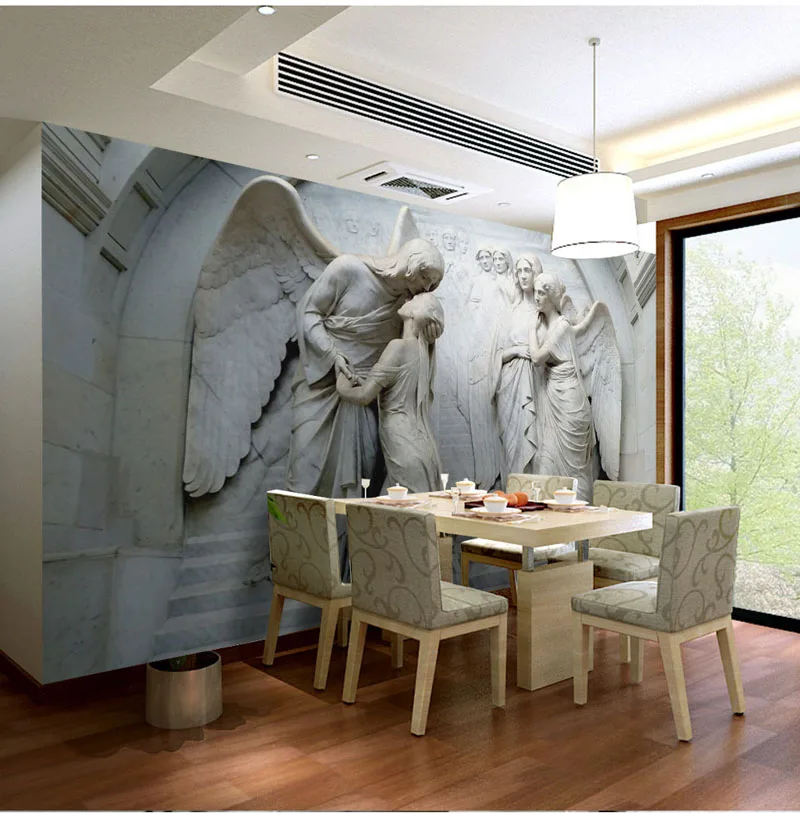 Настенные фотообои 3D стерео рельеф абстрактная фигурка искусство стена Ресторан