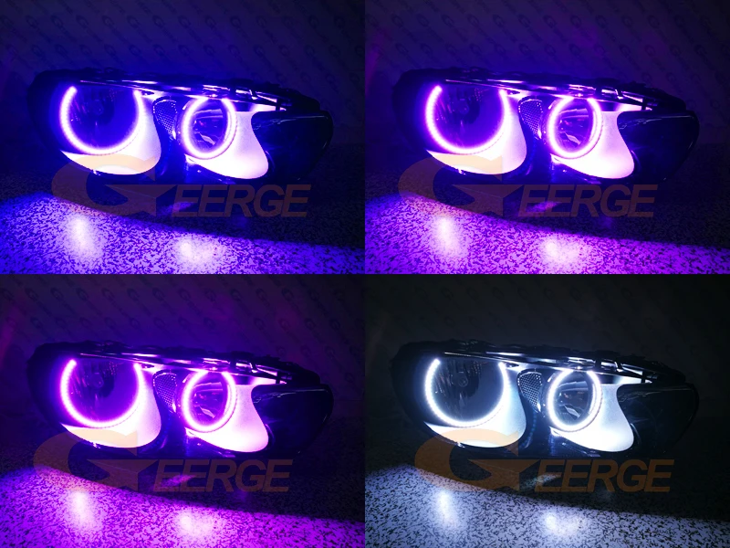 Для Volkswagen VW Scirocco 2008 2009 2010 2011 2012 2013 галогенная фара RF Bluetooth APP мульти-Цвет RGB комплект светодиодов «глаза ангела»
