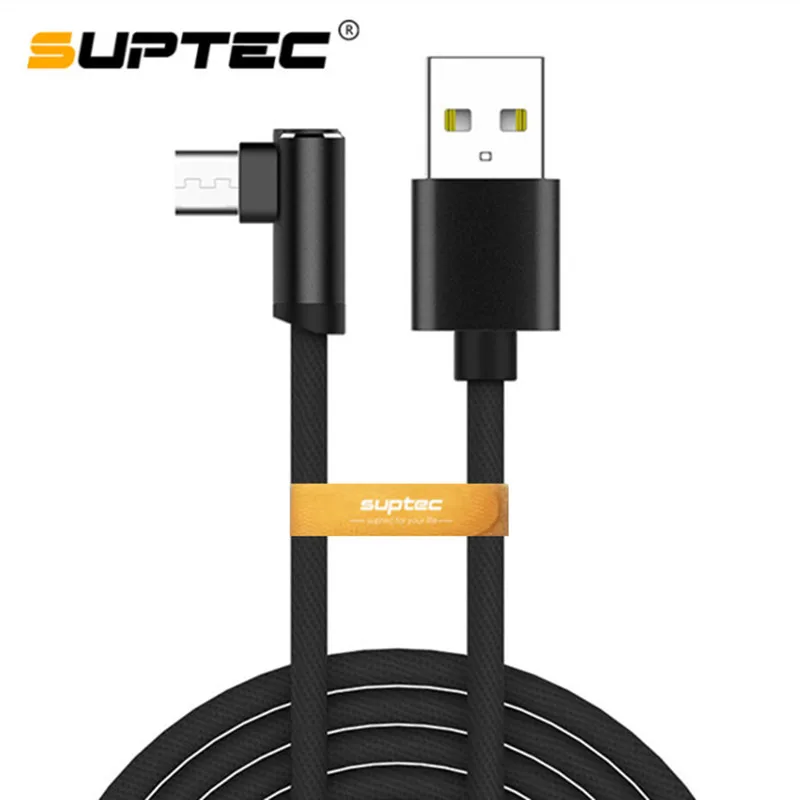 Кабель Micro usb SUPTEC для быстрой зарядки кабель xiaomi huawei планшета 2 м 90 градусов |