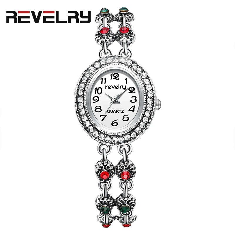 

REVELRY New Top Brand Luxury Rhinestone Bracelet Watch Women Watches Ladies Wristwatch Relogio Feminino Reloj Mujer Montre Femme