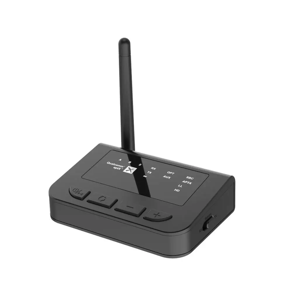 Black Bluetooth 5,0 CSR8675 длинный диапазон 70 метров Aptx HD низкая задержка SPDIF оптический Aux передатчик приемник беспроводной домашний ТВ адаптер - Цвет: Black