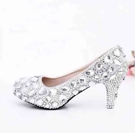 2018 популярные свадебные модельные туфли с кристаллами модные вечерние блестящие