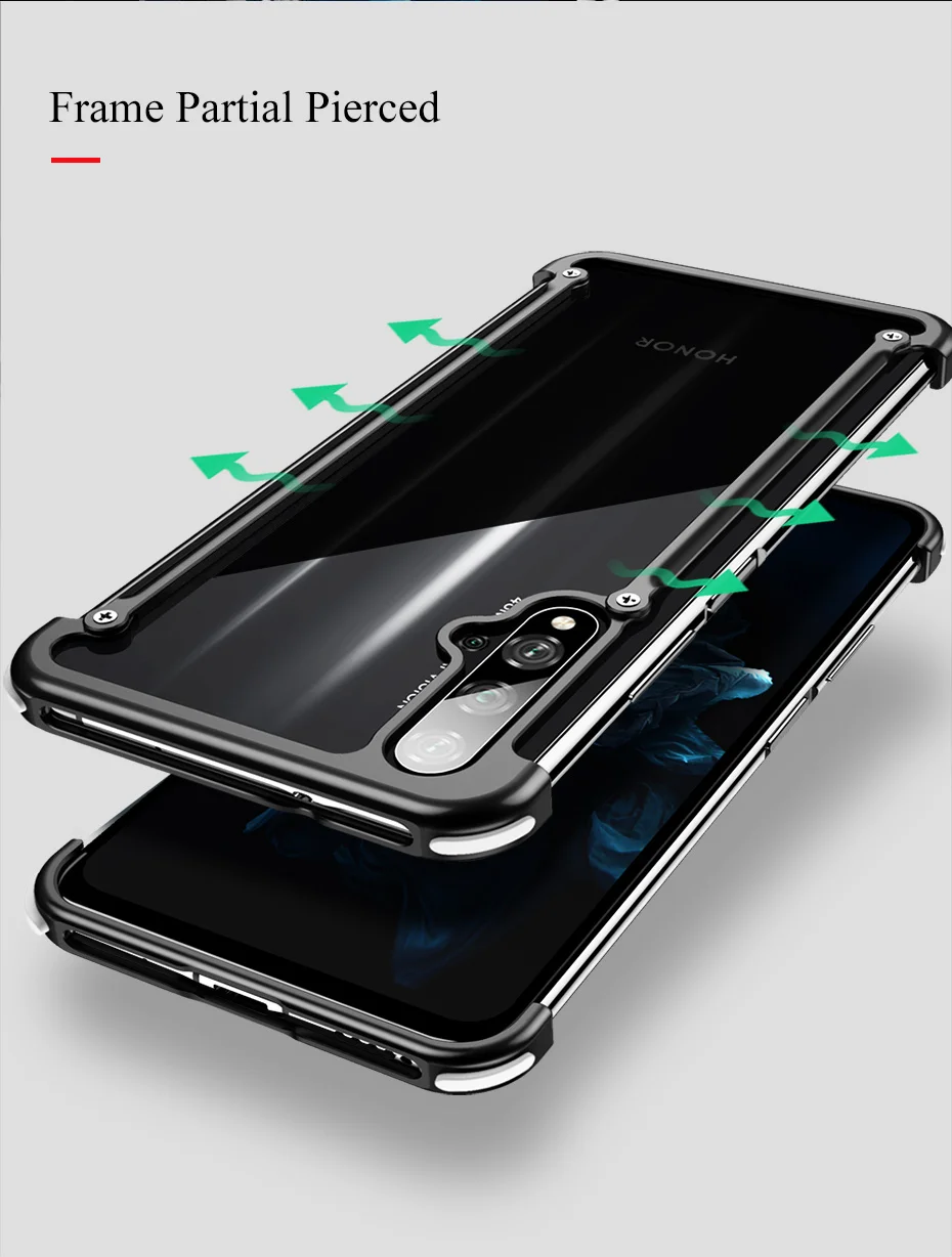 OATSBASF роскошные подушки безопасности металлический чехол для huawei Honor 20 чехол индивидуальный чехол для huawei Честь 20pro чехол тонкий металлический бампер чехол для huawei NOVA