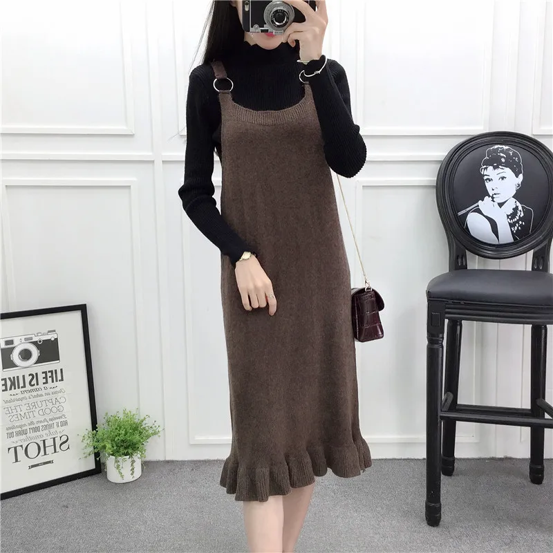 Женское платье-жилет TAJIYANE сарафан большого размера с рисунком гусиные лапки