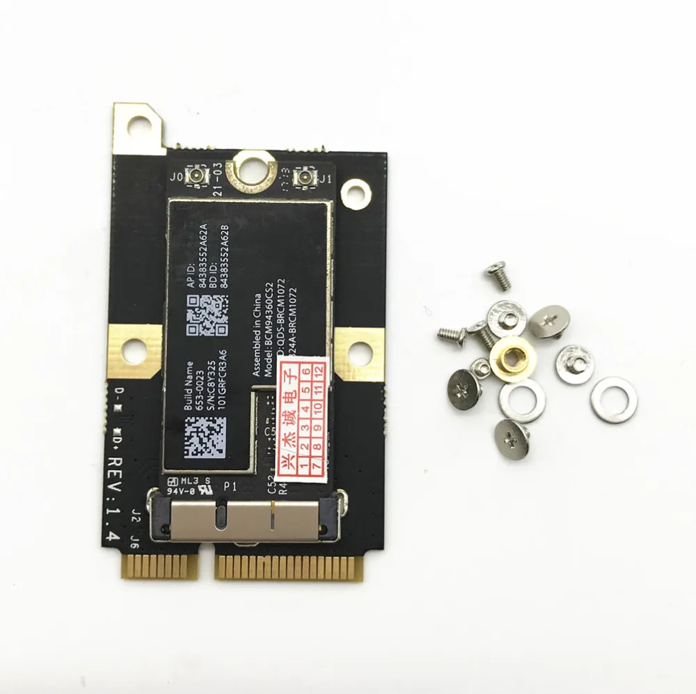 802.11AC BCM94360CS2 867 Мбит/с аэропорта Wi Fi WLAN карта Bluetooth 4 0 и мини PCI E адаптер антенны|wifi wlan