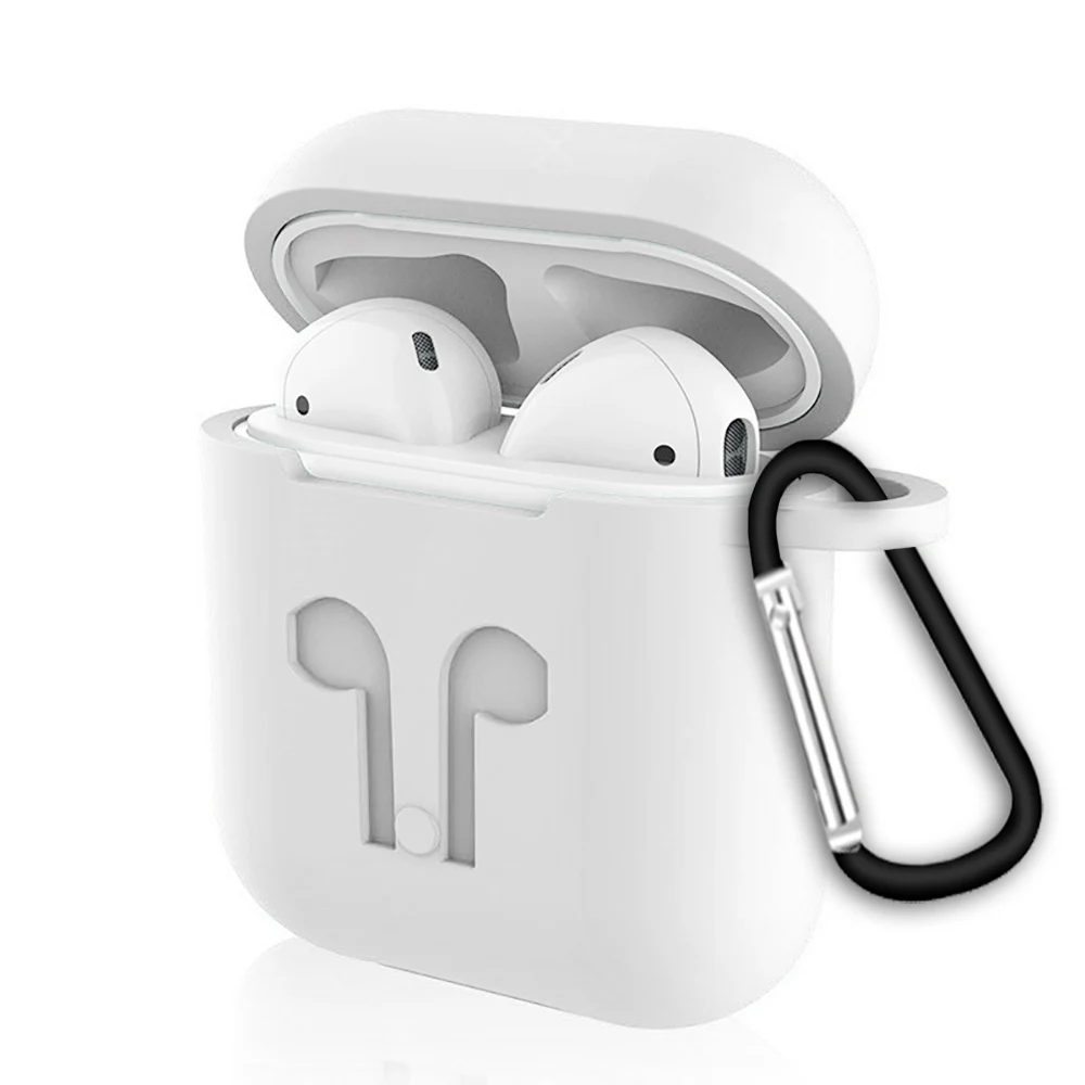 360 Защитная крышка для Apple аксессуары для airpods Чехол Air стручки защита для наушников на i9s i10 i11 i13 i19 наушники-вкладыши TWS с подвесной чехол для троса - Цвет: Only White Case