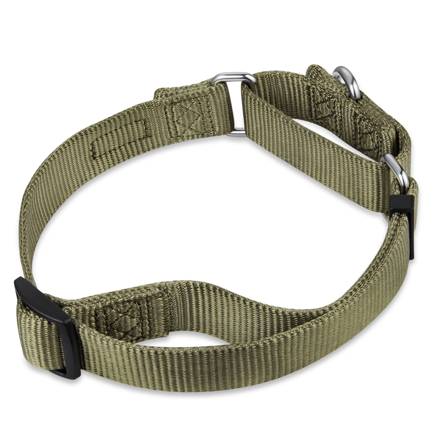 ArmyGreen Нейлоновый тренировочный ошейник Мартингейл Регулируемый ошейник для собак для больших средних и маленьких собак семь цветов S/M/L HY139 - Цвет: ArmyGreen