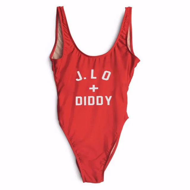 

J. LO + DIDDY bodysuits women swimsuit bathing suit beachwear jumpsuit rompers one piece swimwear high cut sexy suits