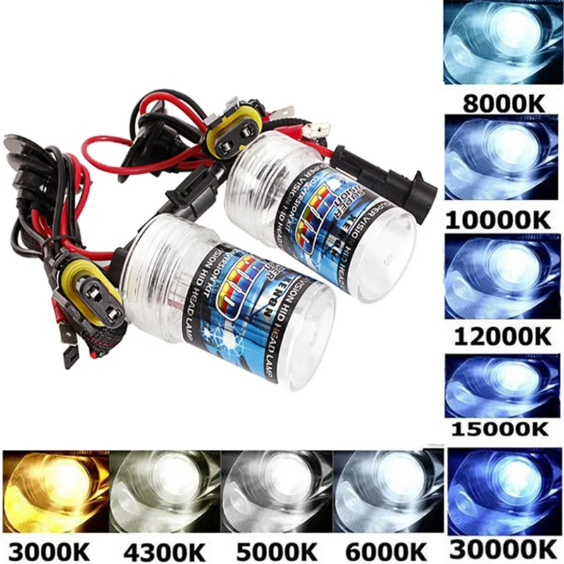 Новый 2x H7 55 Вт для HID сменный комплект Автомобильная фара 3000K 4300K 5000K 6000K 8000K 10000K 12000K