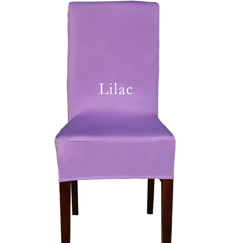Lilac 1 шт. растягивающиеся чехлы для сидений большая рекламная акция популярная дешевая машина spandex моющиеся чехлы для стульев для отеля, столовой, украшения дома - Цвет: Lilac