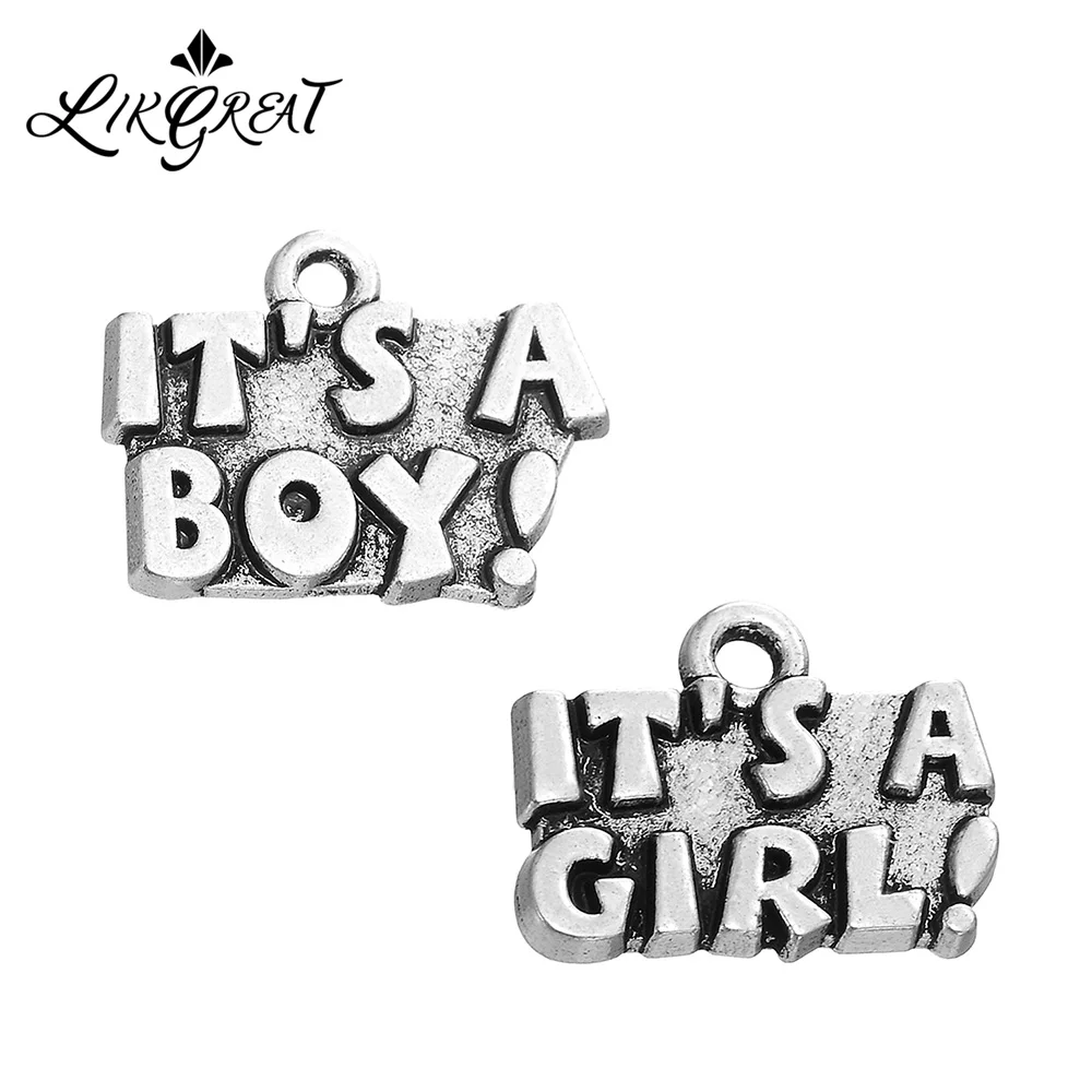 LIKGREAT простой это девочка Мальчик Письмо Шарм DIY для изготовления украшений