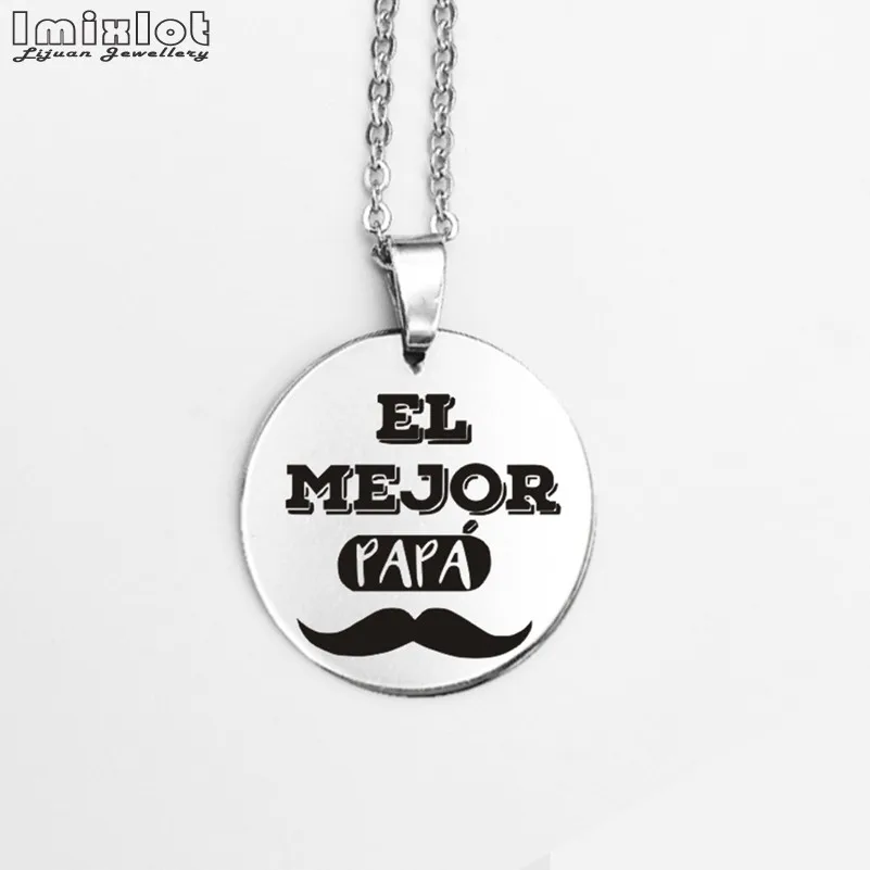 Подвеска из нержавеющей стали с компасом ожерелье надписью Love Dad/Mum ID и