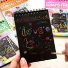 Волшебная Красочная доска для рисования, бумажная живопись, соскабливание, Детские обучающие игрушки для обучения, живопись, рисование, игрушки для царапин