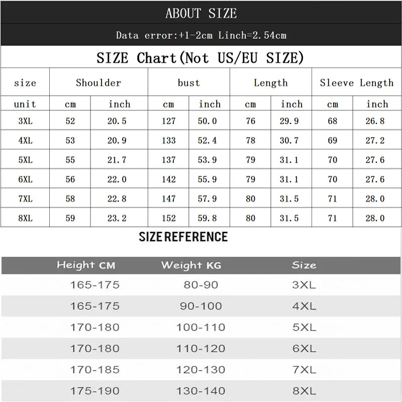 

Brand Large size Men's Cotton coat Autumn and Winter Casual Black Hooded Thin section Loose coat Large size XXXL-7XL 8XL