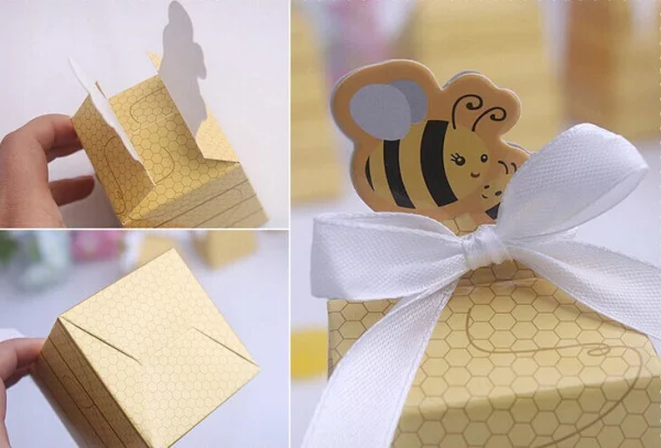50 шт./лот милый тип как Can Bee! Улей для мамы и ребенка коробка подарков на свадьбу |