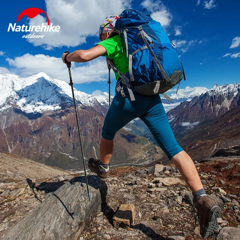 Naturehike со внутренним, вращающимся затвором 5-секционный складной трекинговой палке Сверхлегкий Портативный трость из углеродного волокна трость 175g/191g