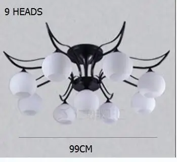 

North 4/7/9HEADS pendant lamps personality brief modern iron lamps and lanterns study bedroom lamp pendant light ZA99624