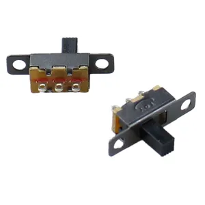 10 шт.лот 3 контакта 2 Позиции черный мини-размер SPDT переключатели слайдов ВКЛ-ВЫКЛ печатная плата Материал сделай сам электрические инструменты припой наконечник SS12F15G