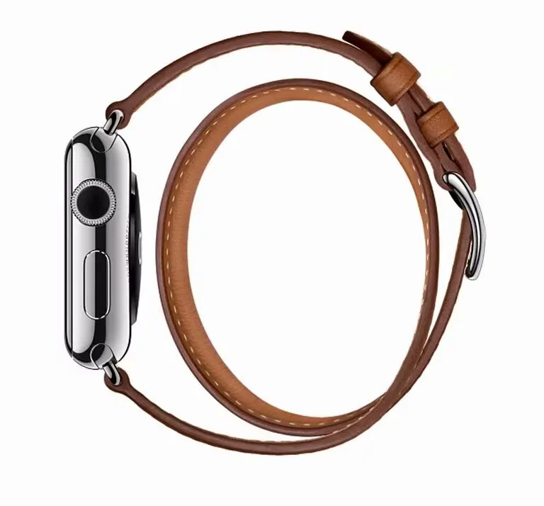 Двойной тур ремешок для Apple Watch серии 5 4 3 2 1 кожаный ремень для iWatch ремешок 42 мм 38 мм 40 мм 44 мм Замена ремешка для часов