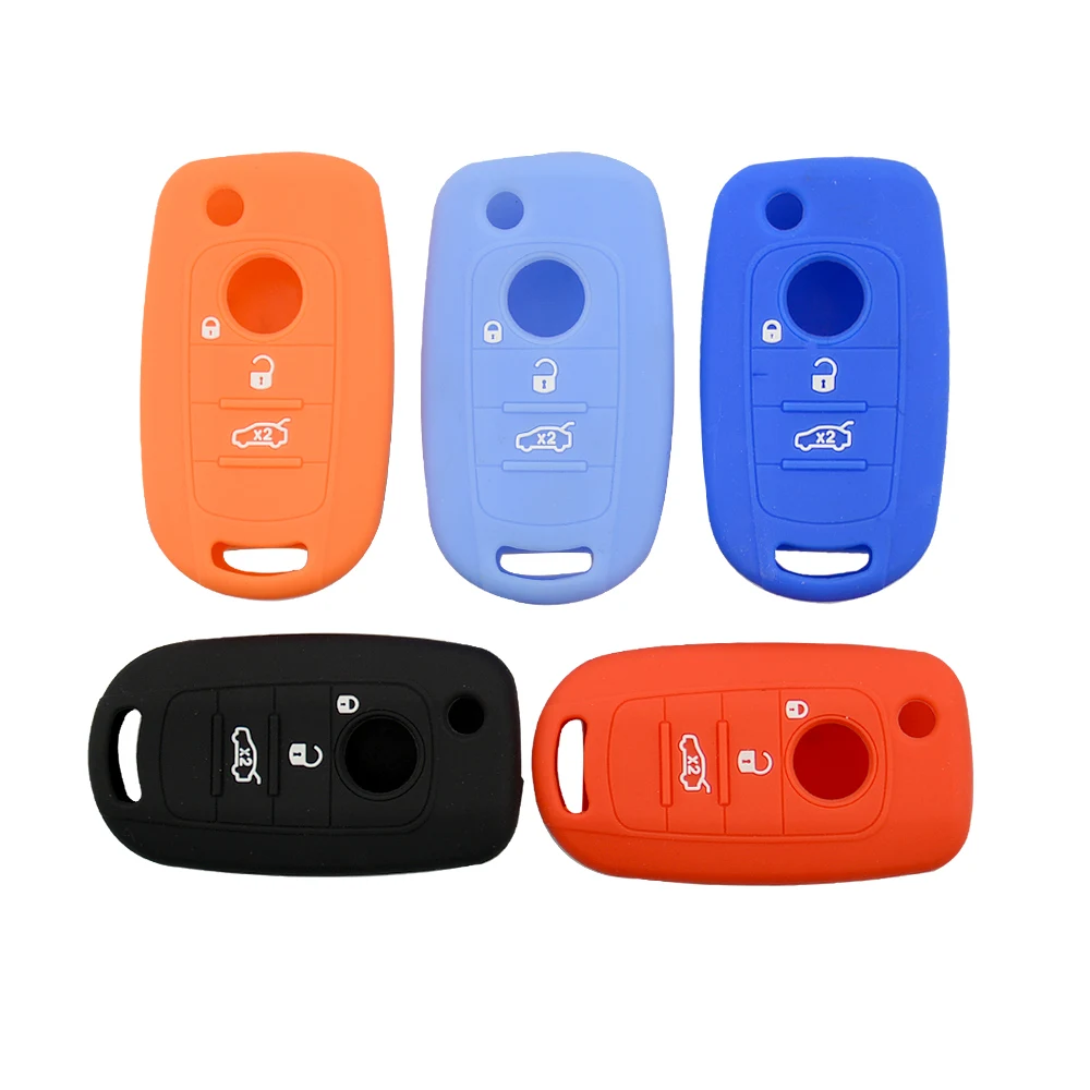 OkeyTech силиконовый автомобильный брелок для ключей чехол держатель кожи 3 кнопки