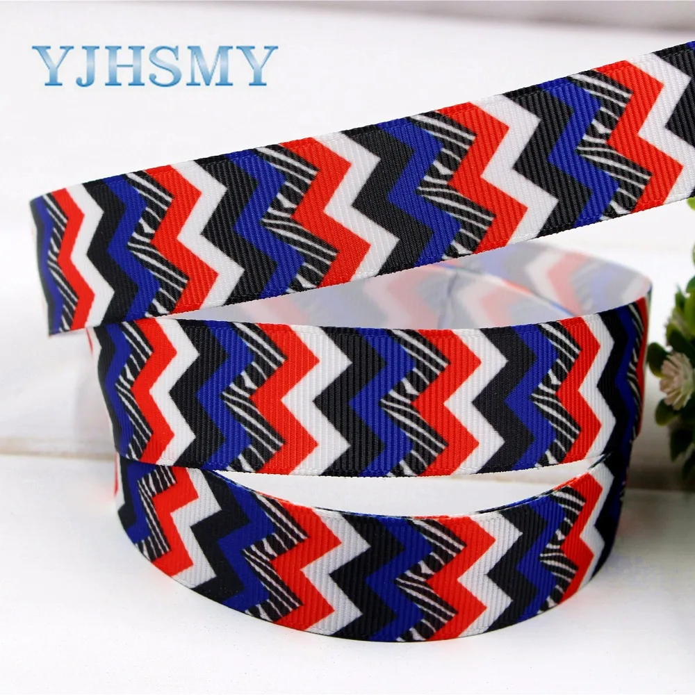 YJHSMY H 17410 1232 10 ярдов 22 мм пульсация ленты термопечать grosgrain Свадебные аксессуары DIY