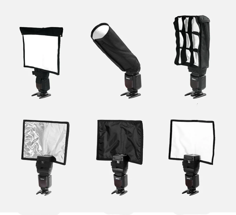 Universal Multifunction Foldable Flash Reflector Snoot Diffuser Softbox + Honeycomb Grid for Canon Nikon Sony Yongnuo Pentax | Электроника