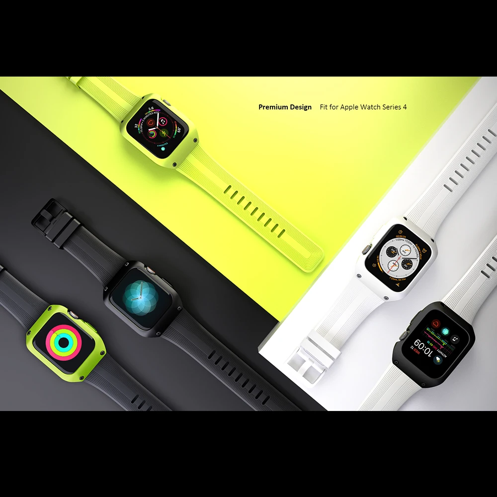 Спортивный силиконовый чехол для Apple Watch 5 водонепроницаемый дышащий ремешок