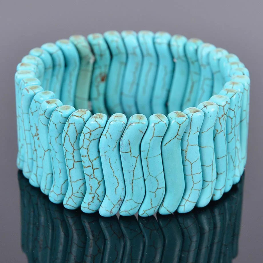 Белые красные синие Стрейчевые широкие браслеты с ремешком на запястье в форме