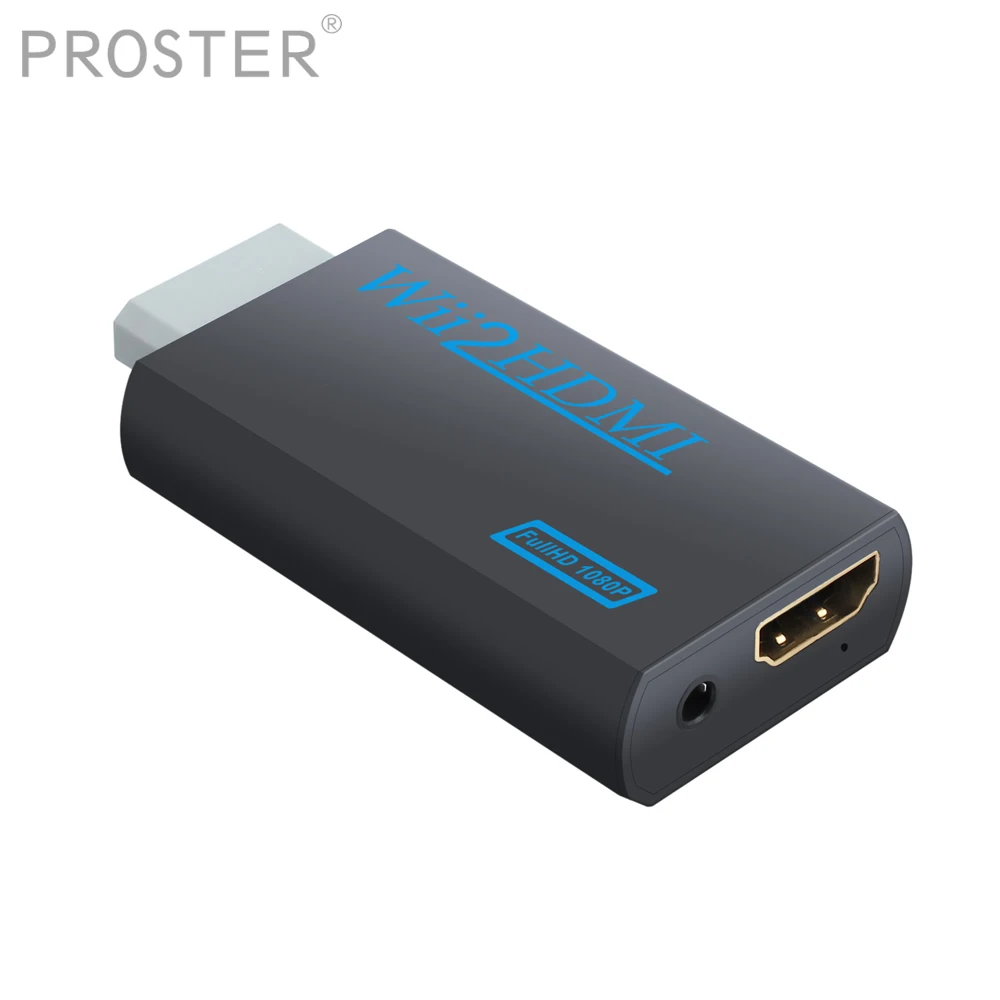 PROZOR HDMI совместимый конвертер для Wii в 3 5 мм аудио адаптер 720P 1080P видео