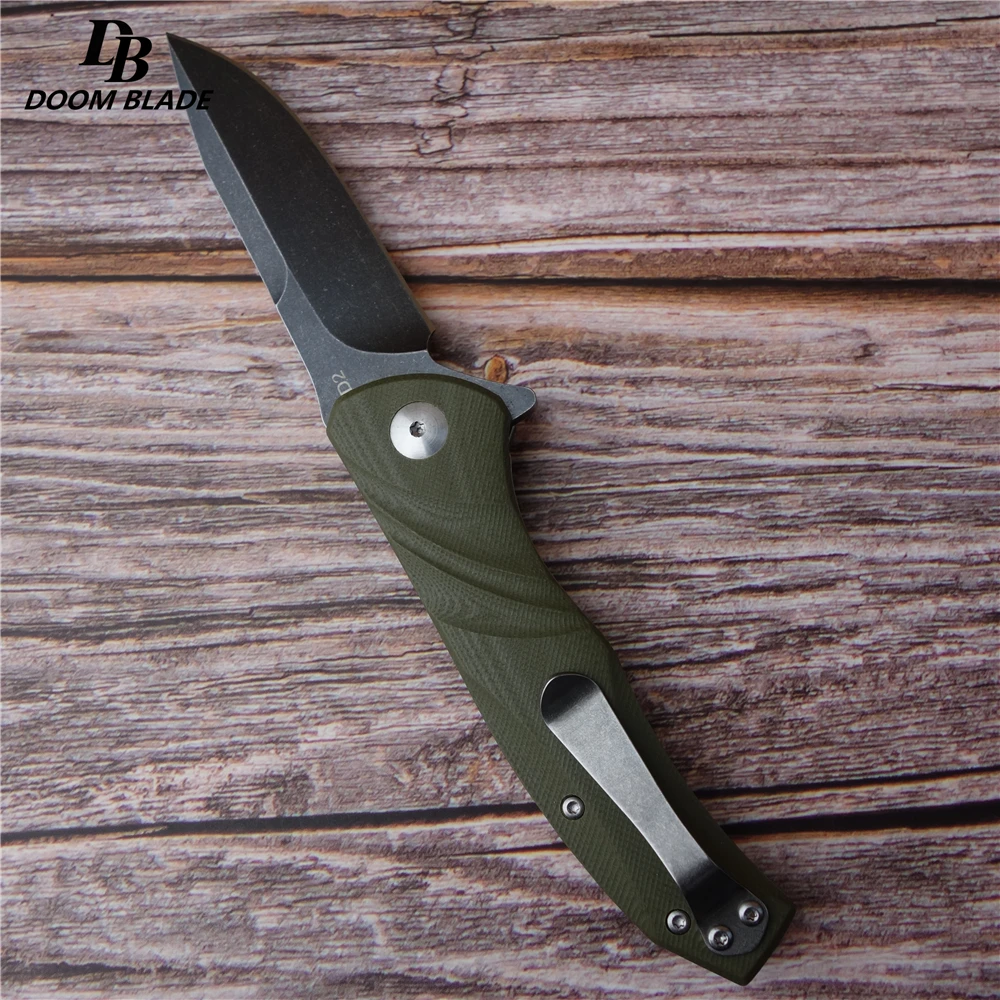 7," FH11 60-61HRC ножи Складной нож D2 стальное лезвие G10 Ручка Открытый кемпинг охотничий нож Карманный практичный фруктовый
