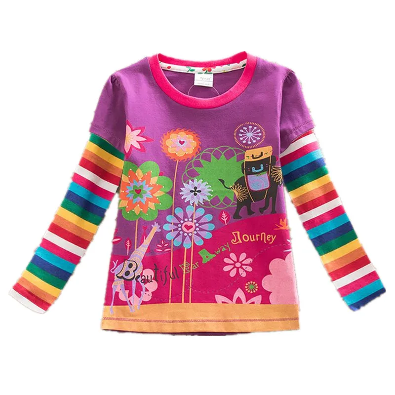 Футболка для девочек VIKITA футболка с длинным рукавом 2018|girls shirts|children t-shirtgirl t-shirt |
